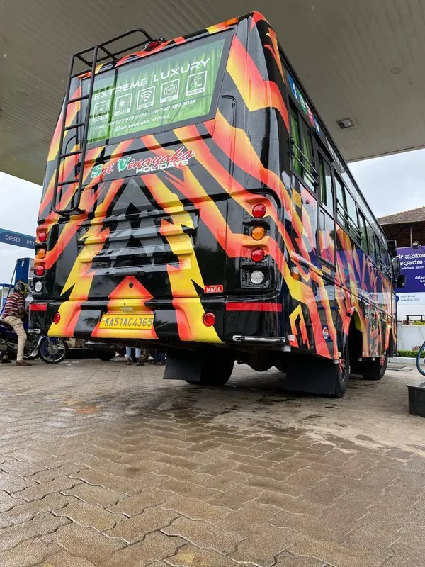 Sri Vinayaka Tour Bus Rear Angle