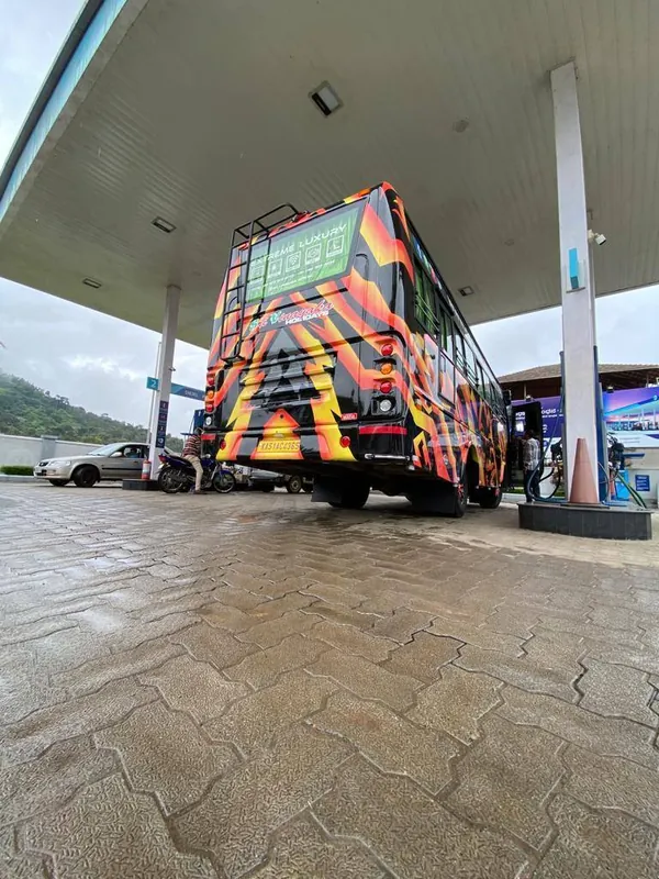 Sri Vinayaka Tour Bus Rear Elevation